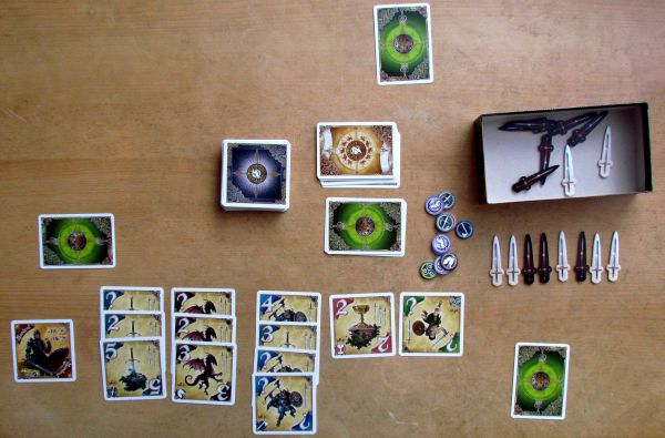 Shadows over Camelot: Card Game - rozehraná hra