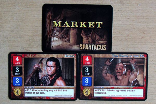 Spartacus: A Game of Blood and Treachery - karty